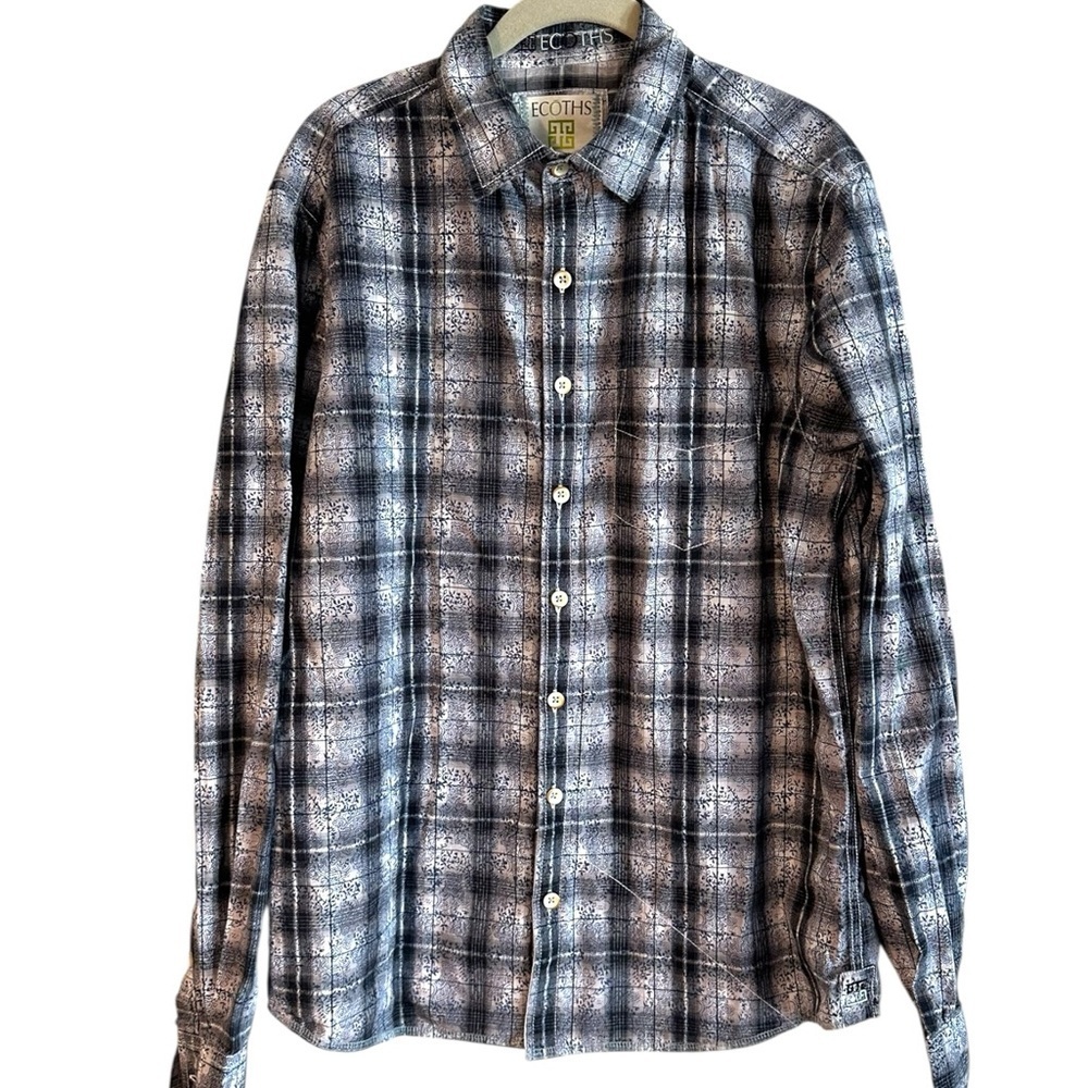 Ecoths Plaid Button-Up Organic Shirt m